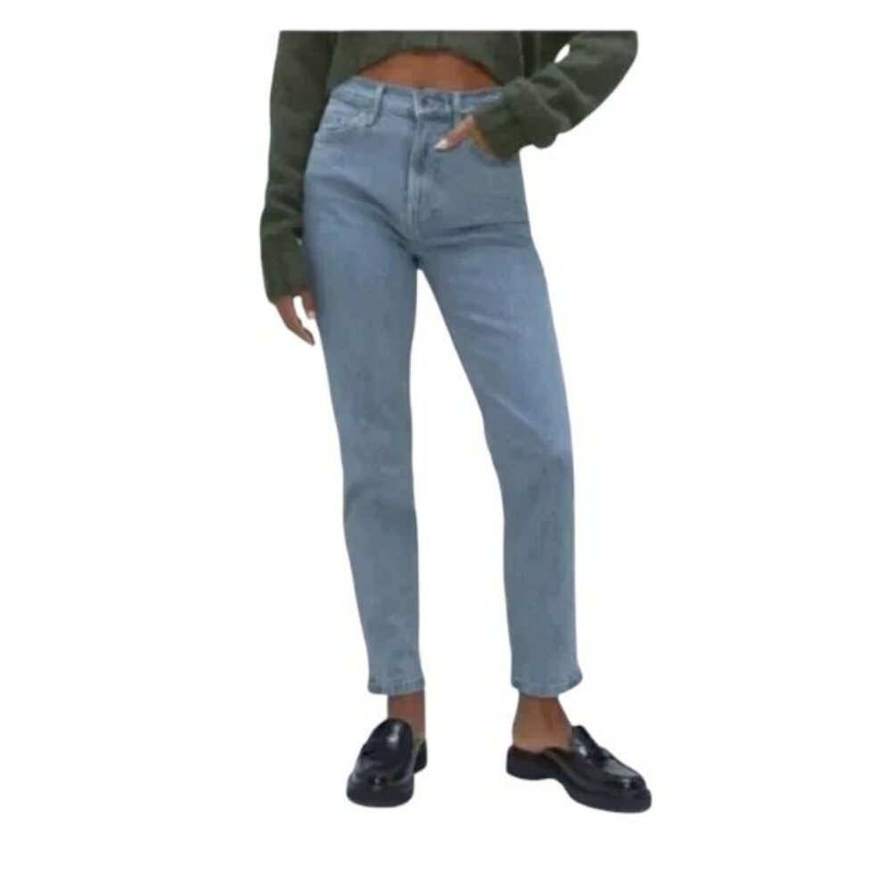 Everlane The Original Cheeky Jean High-Rise Crop Medium Wash Denim 29 GOTS